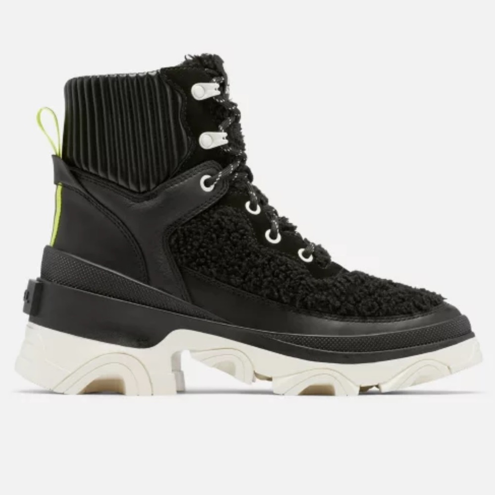 Sorel Brex Boot Cozy Lace in Black, Sea Salt - Picture 2 of 11
